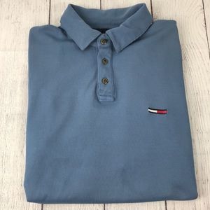 Vintage 90's TOMMY JEANS Men's Embroidered Logo Polo Short Sleeve Shirt